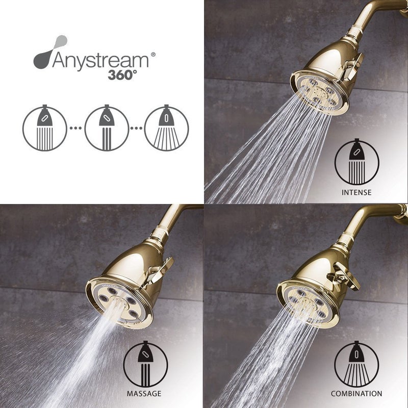 Speakman, Polished Brass S-2005-HB-PB Hotel Anystream High Pressure 2.5 GPM Adjustable Shower Head - Image 2